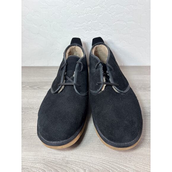 Ugg Maksim Mens Chukka Black Suede Shearling Ankle boots Shoes US 15 - Picture 3 of 8